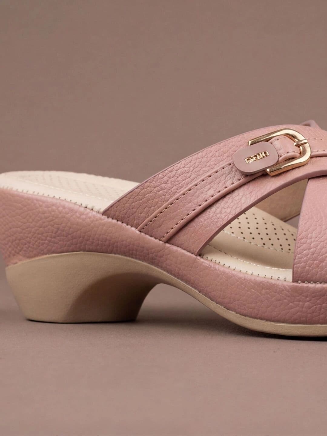 JodyHub Textured Wedge Mules with Buckles thumbnail 2
