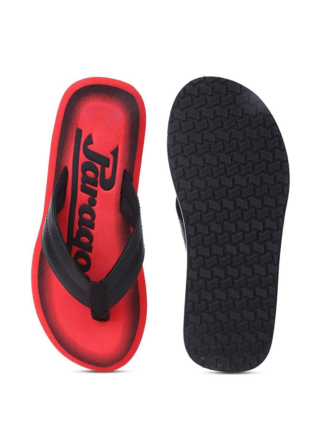 Paragon Men Black & Red Printed Thong Flip-Flops thumbnail 4