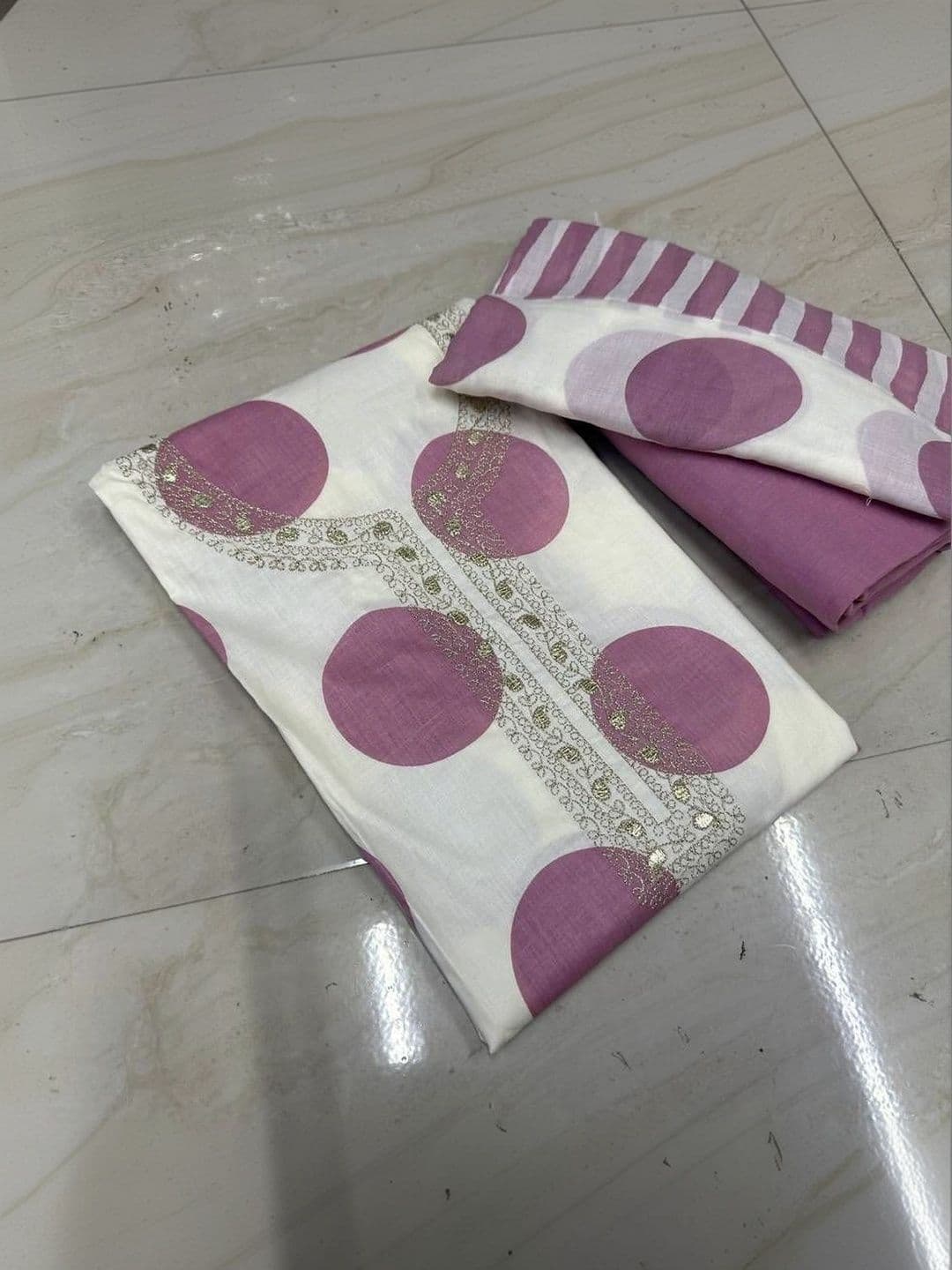Mitera Printed Pure Cotton Unstitched Dress Material - view 1