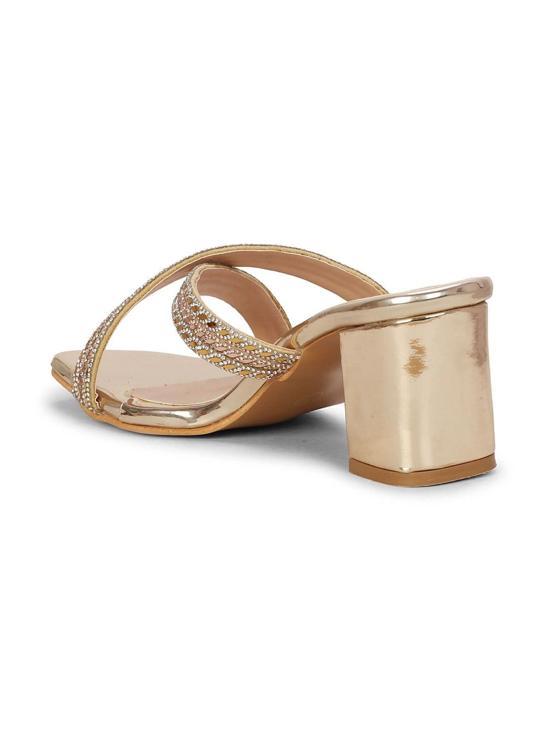 DressBerry Embellished Ethnic Block Sandals thumbnail 4
