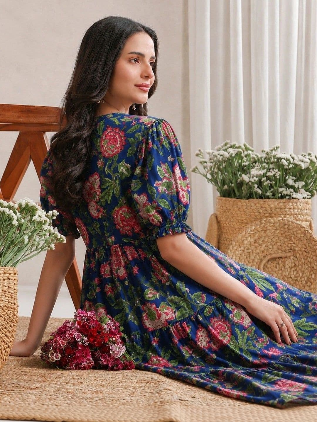 PRESHA Women Floral Printed Floral Kurta thumbnail 4
