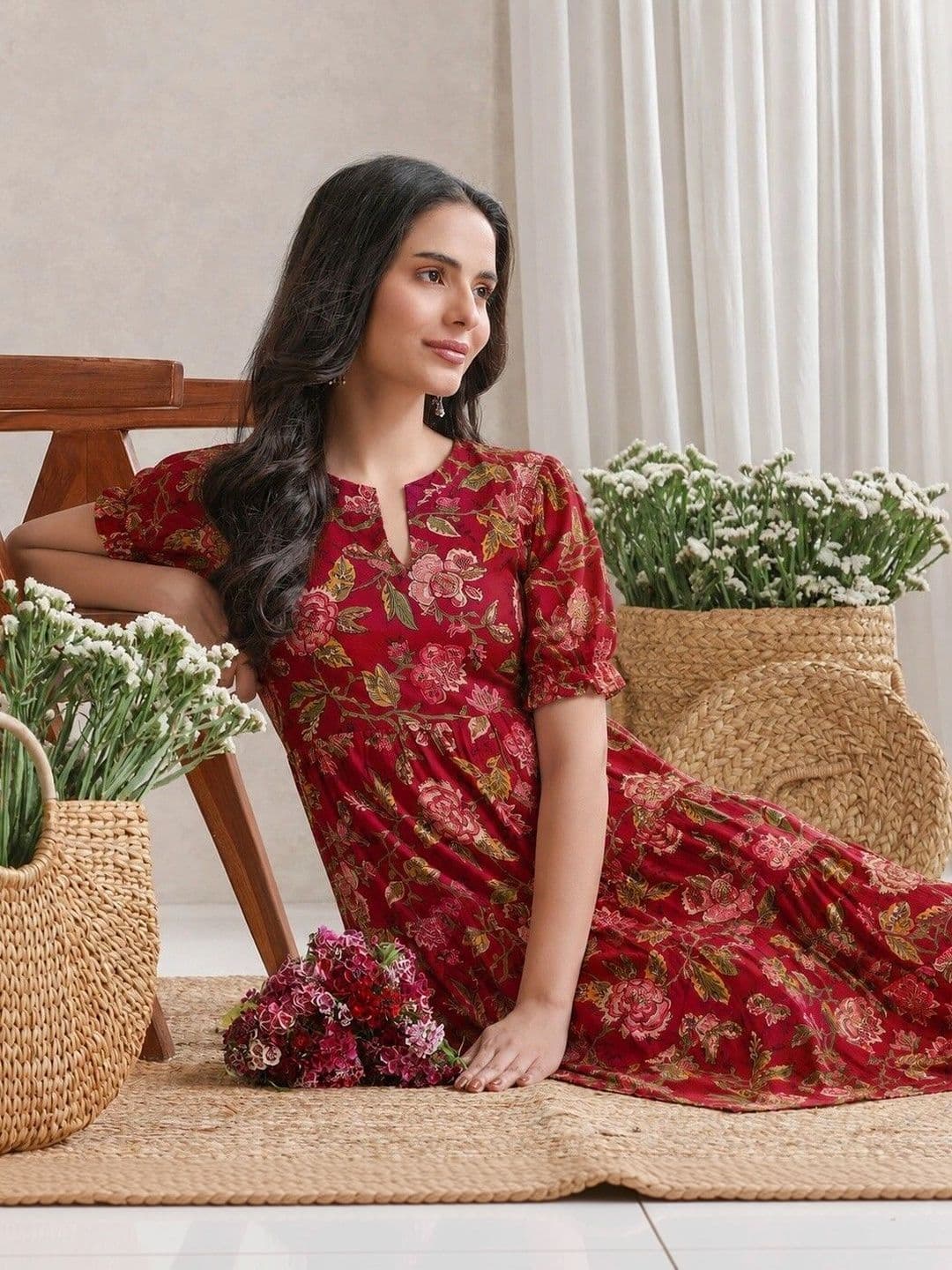 PRESHA Women Floral Printed Floral Kurta - view 1