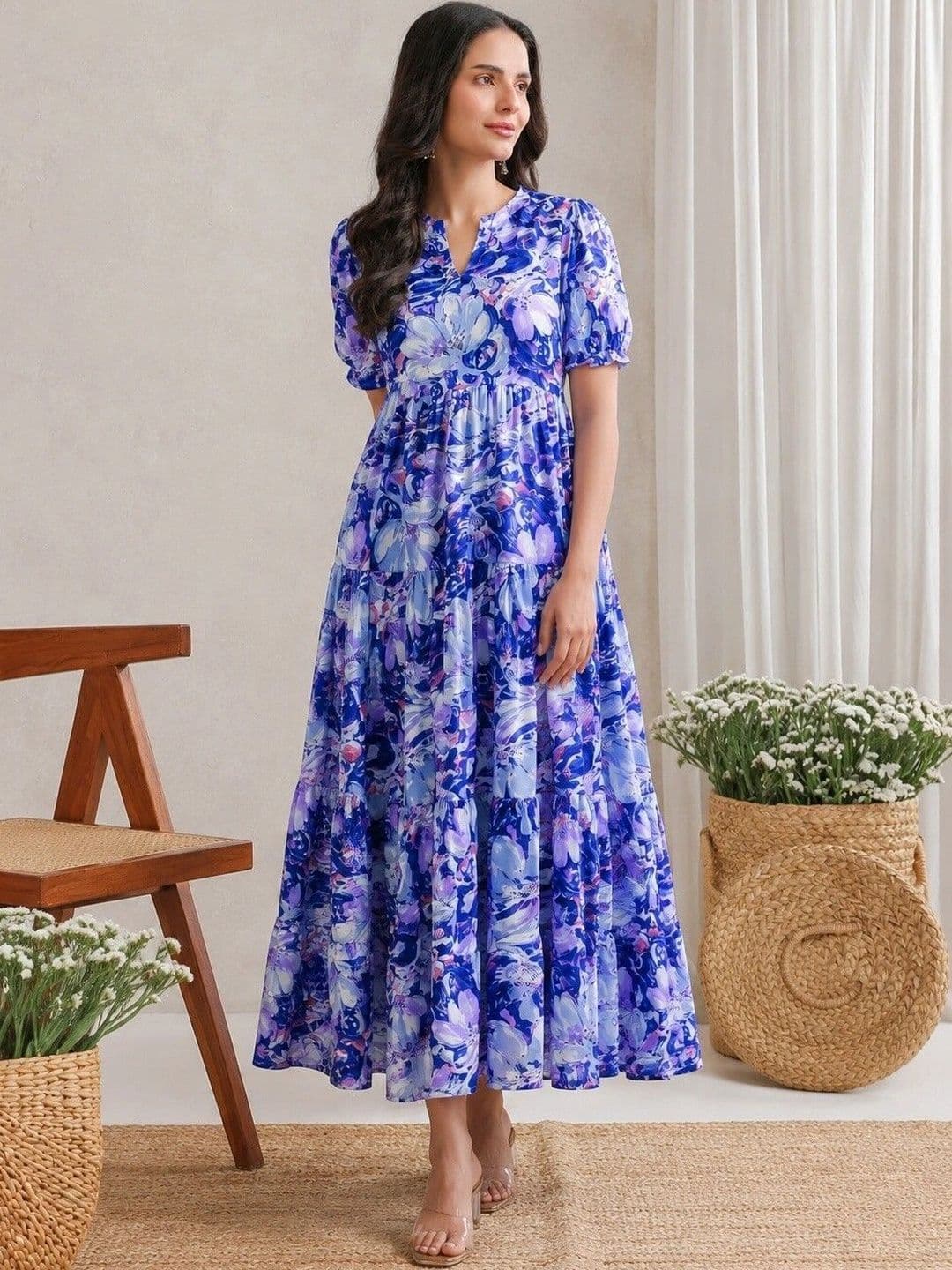 PRESHA Women Floral Printed Floral Anarkali Kurta thumbnail 4