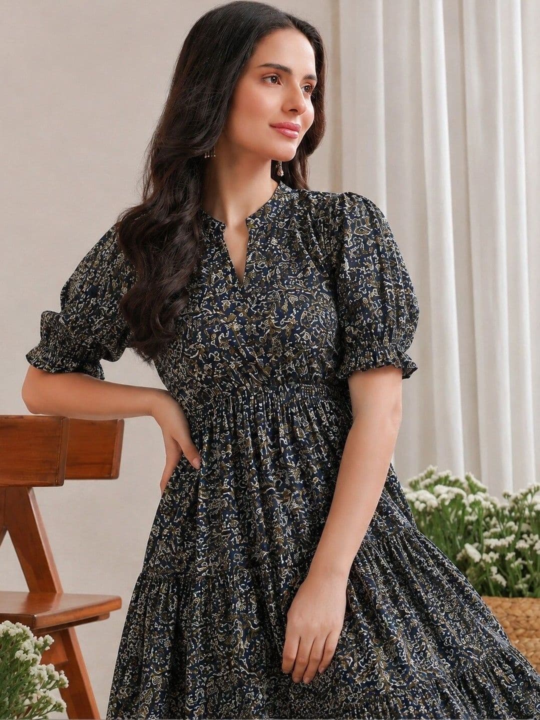 PRESHA Women Floral Printed Floral Anarkali Kurta thumbnail 5