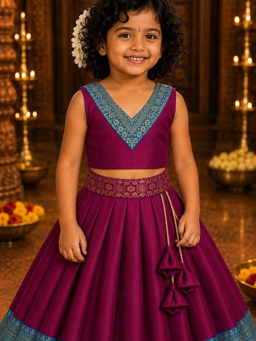 Xepon Girls Ready to Wear Lehenga & thumbnail 6