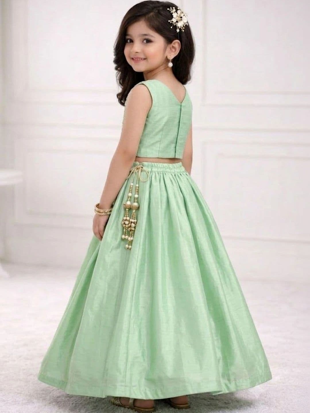 Moda Rapido Girls Embellished Sequinned Ready to Wear Lehenga & Blouse With Dupatta thumbnail 2