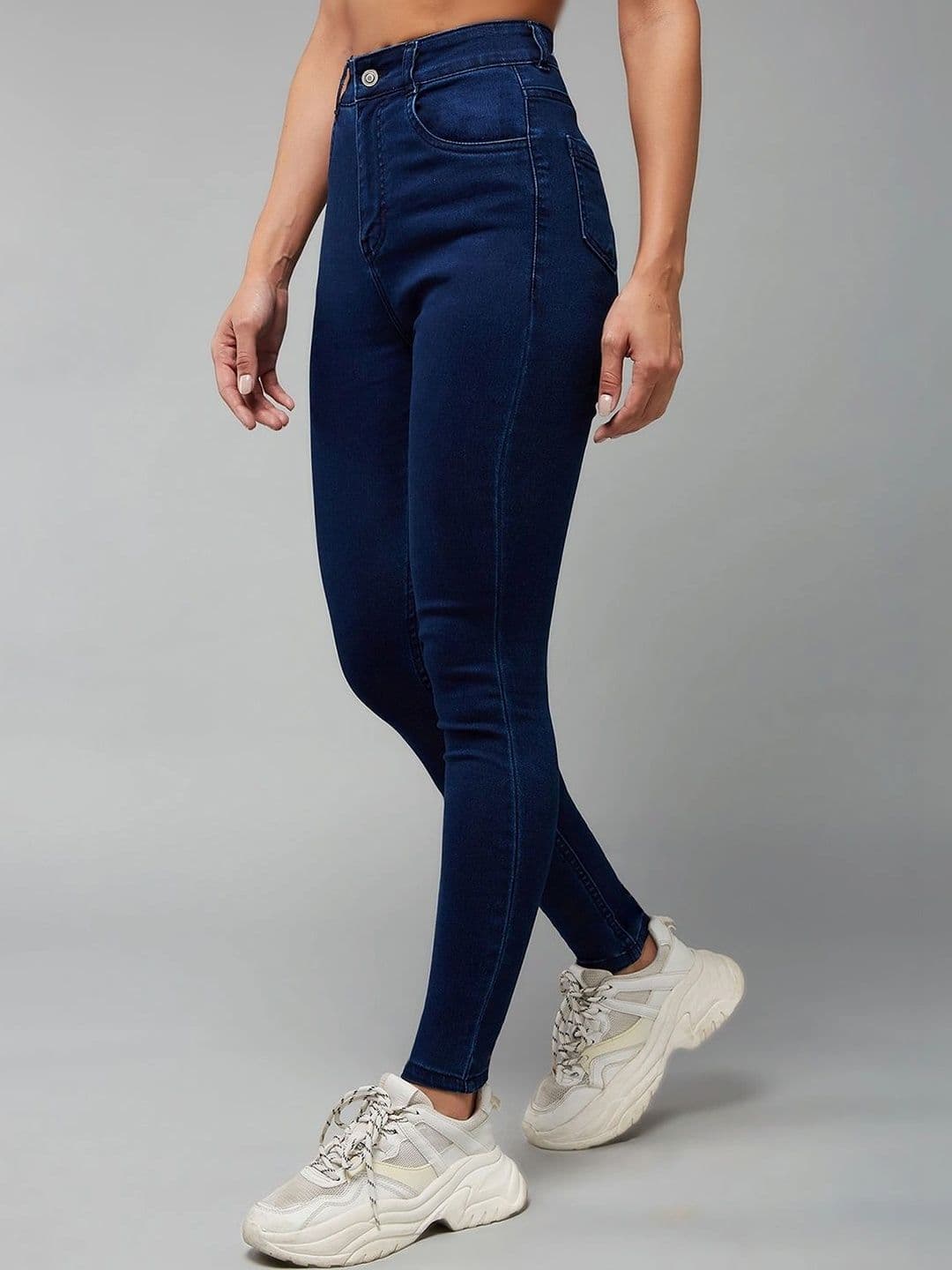 Mast & Harbour Women Skinny Fit High-Rise Stretchable Jeans thumbnail 3