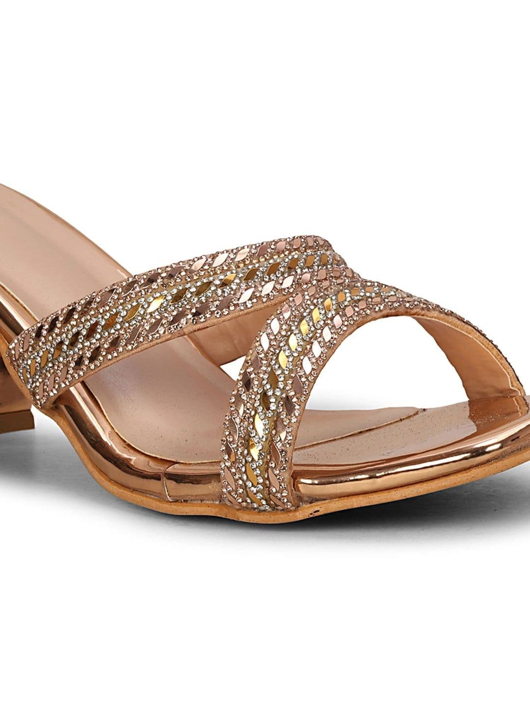 DressBerry Embellished Ethnic Block Mules thumbnail 3