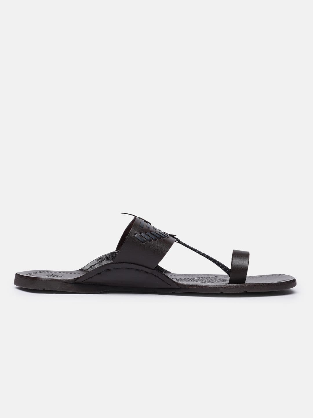 House of Pataudi Men Leather Kolhapuri Comfort Sandals thumbnail 5