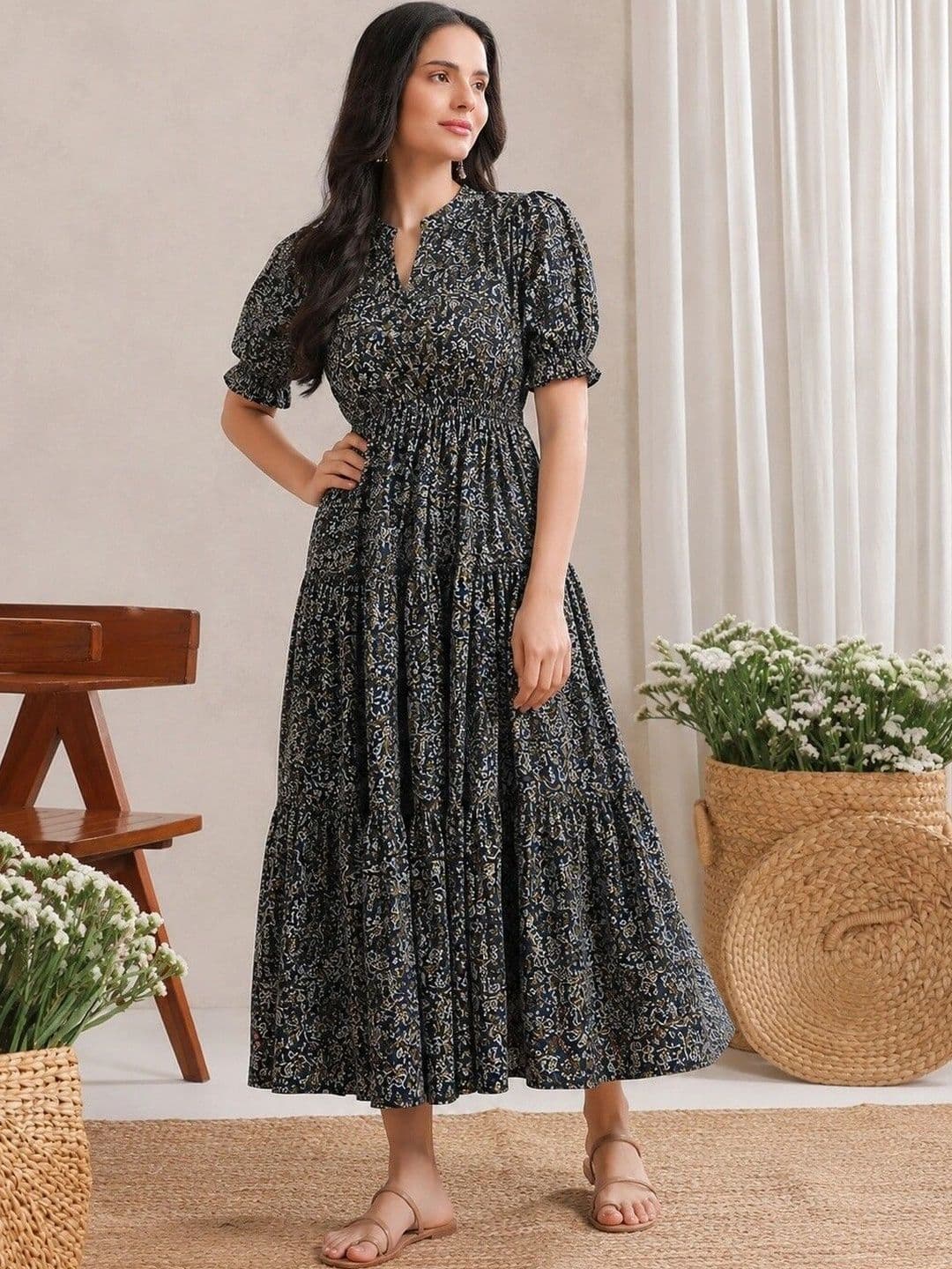 PRESHA Women Floral Printed Floral Anarkali Kurta thumbnail 6