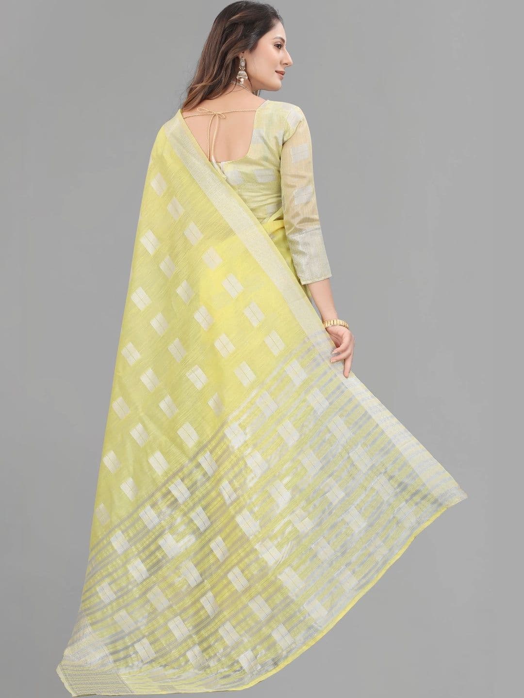 DEVANSH ENTERPRISE Woven Design Zari Silk Blend Banarasi Saree thumbnail 2
