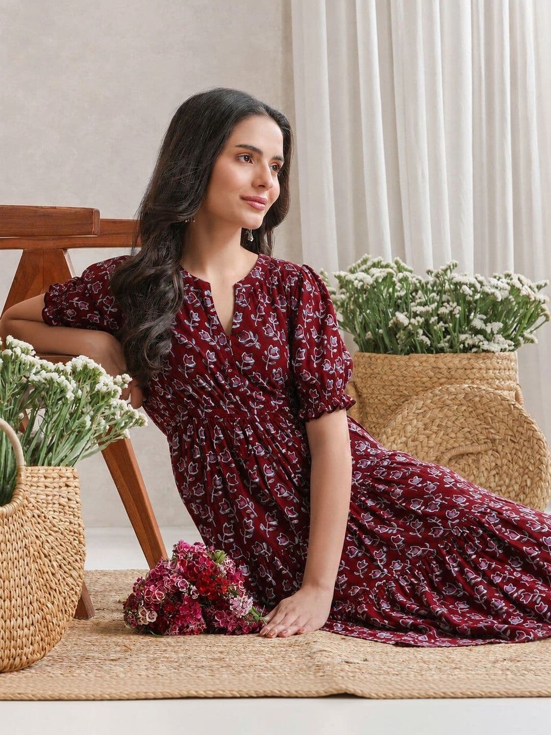 PRESHA Women Floral Printed Floral Anarkali Kurta - view 1