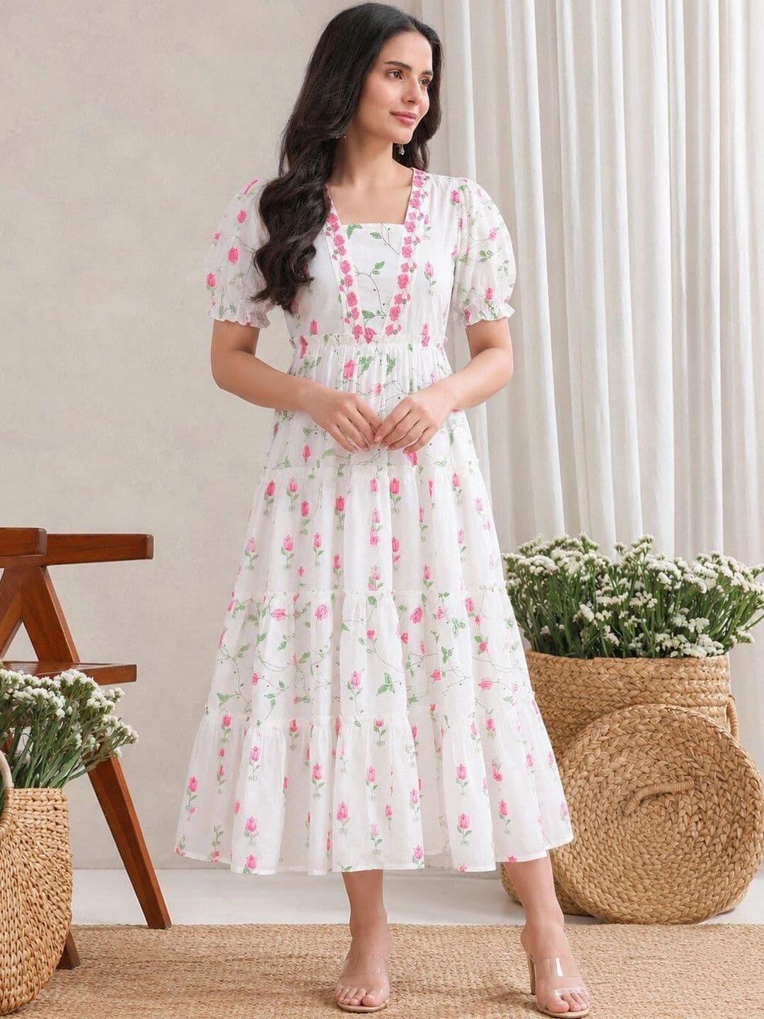 PRESHA Women Floral Printed Floral Kurta thumbnail 6
