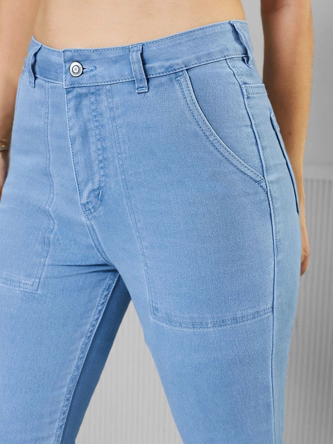 Mast & Harbour Women Bootcut High-Rise Heavy Fade Stretchable Jeans thumbnail 4