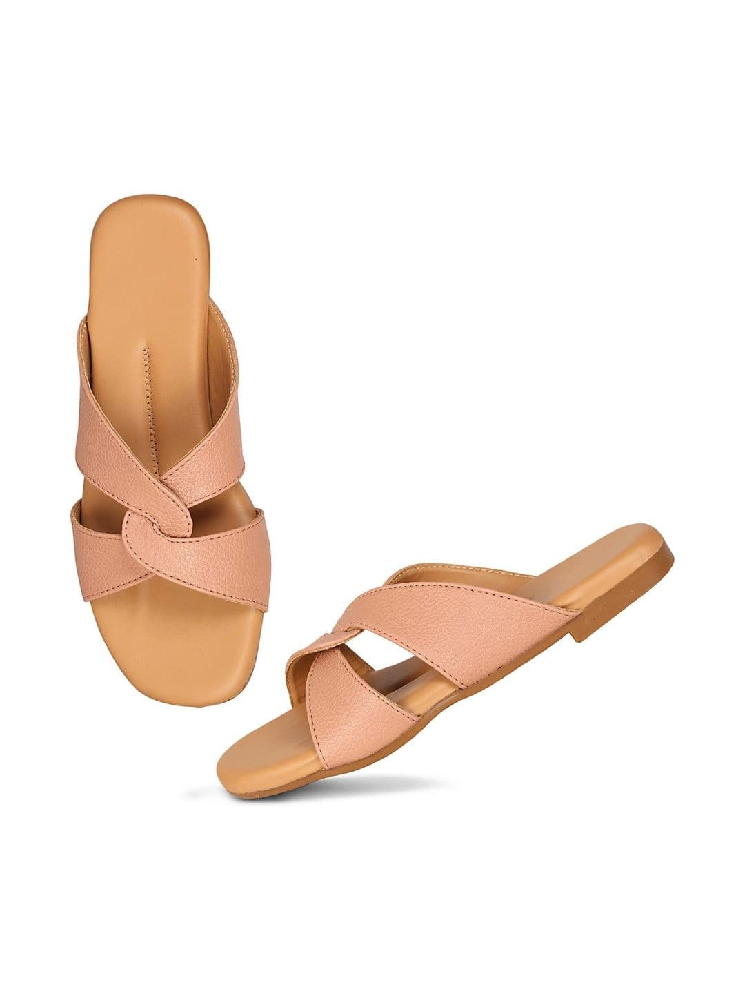 Moda Rapido Women Textured Open Toe Flats thumbnail 5