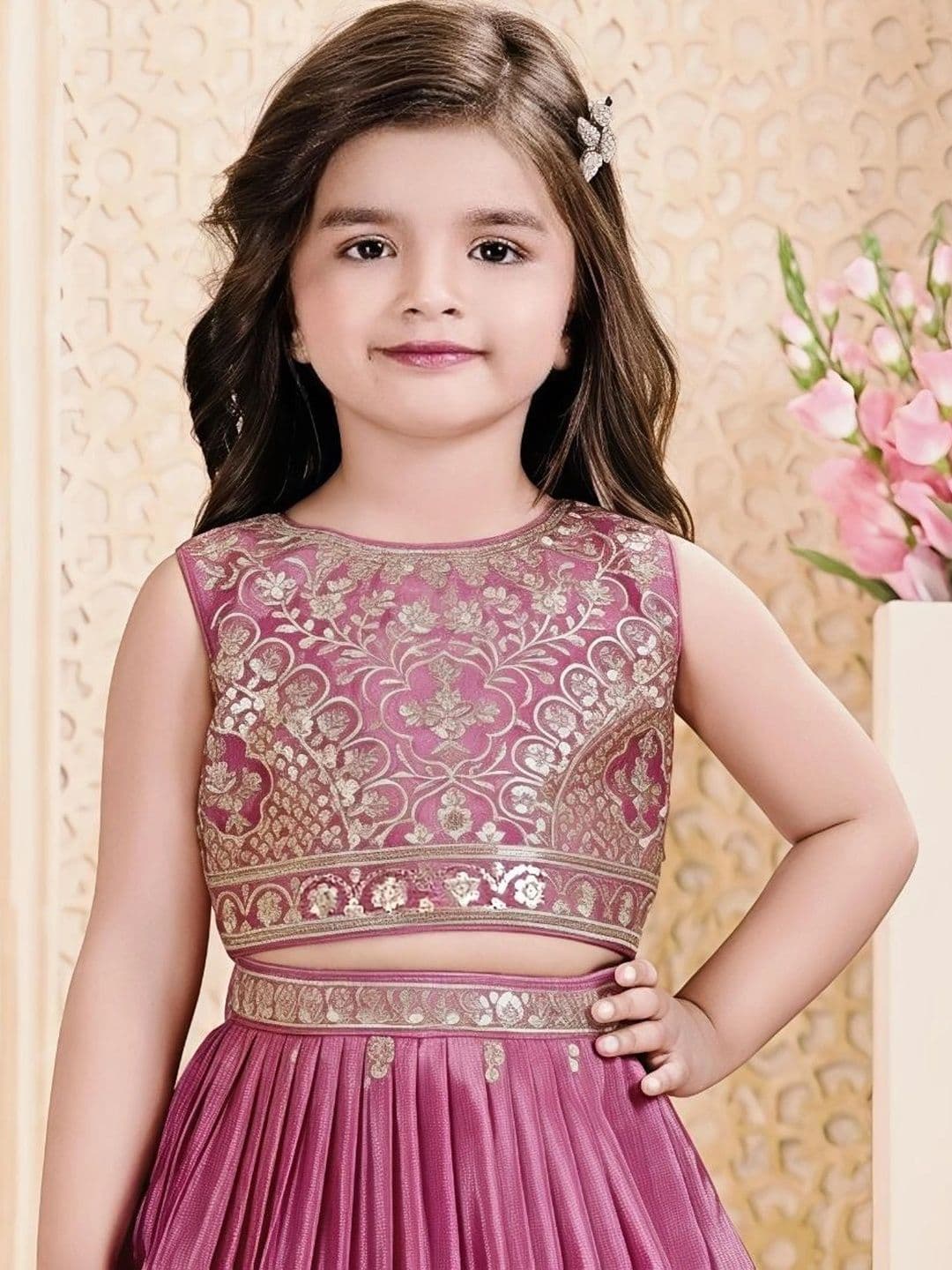 Moda Rapido Girls Embroidered Ready to Wear Lehenga & Blouse With Dupatta thumbnail 2