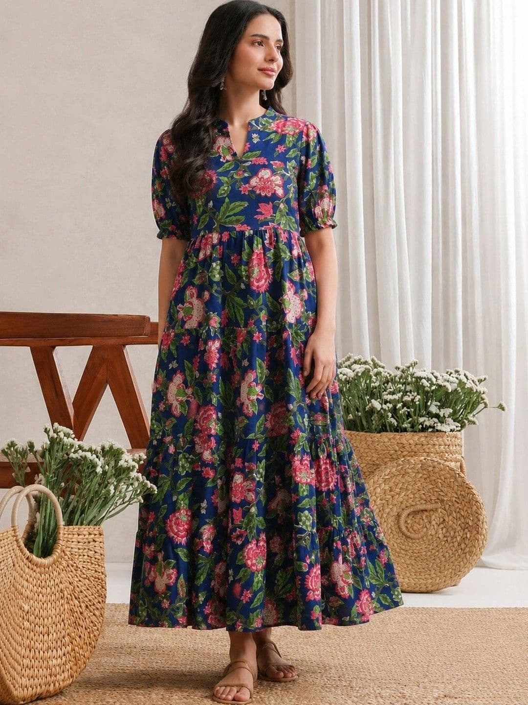PRESHA Women Floral Printed Floral Kurta thumbnail 2
