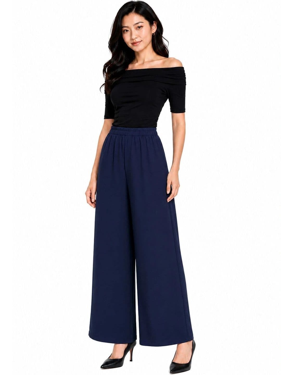 Threadbloom Women Knitted Palazzos - view 1