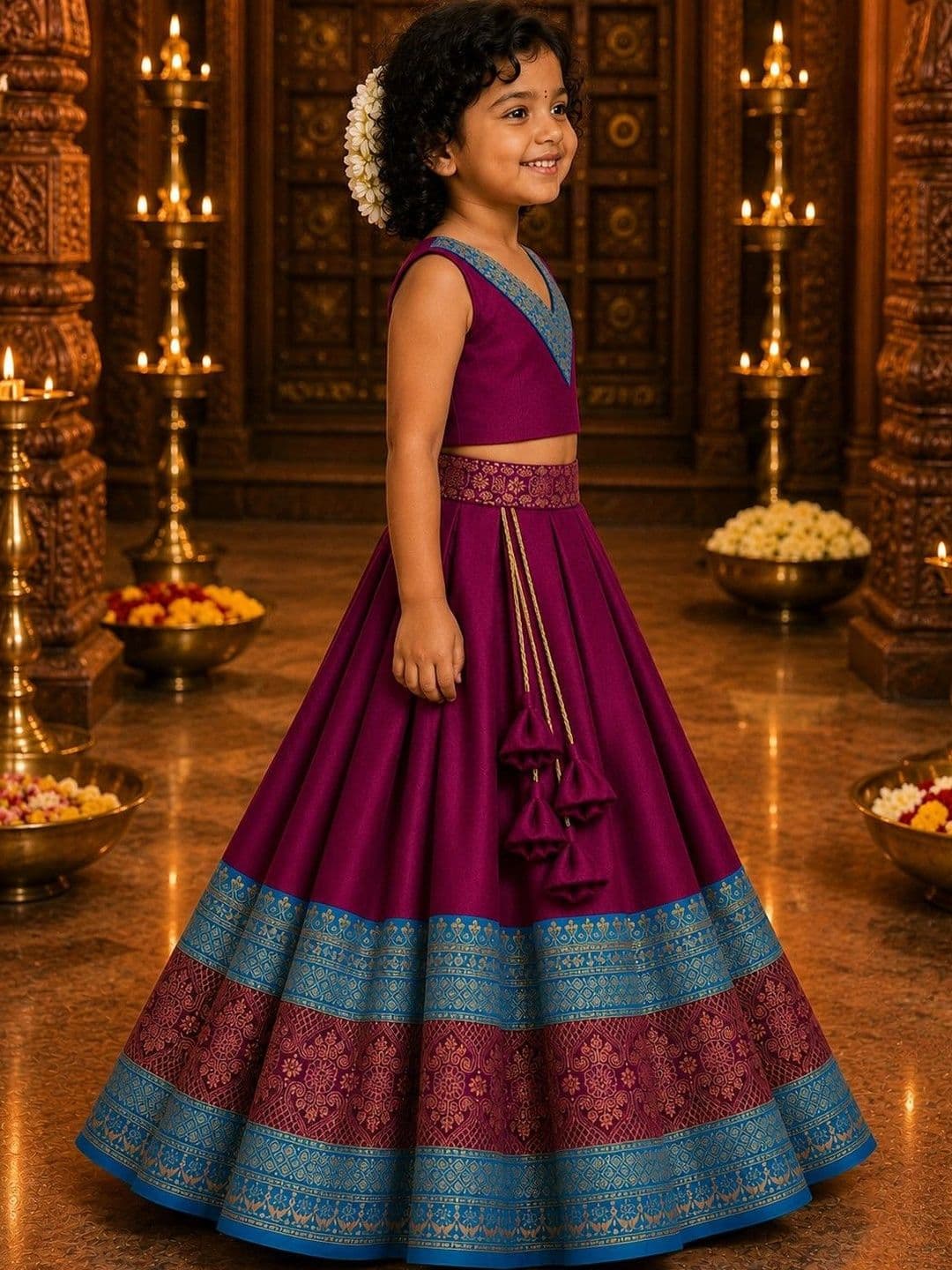 Xepon Girls Ready to Wear Lehenga & thumbnail 5