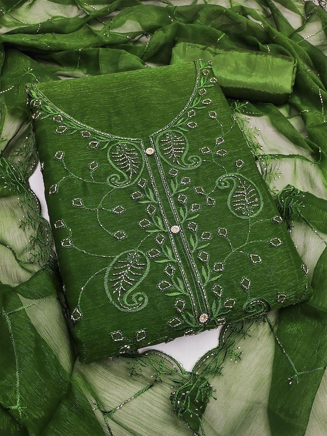 Nayanthara Trends Embroidered Unstitched Dress Material - view 1