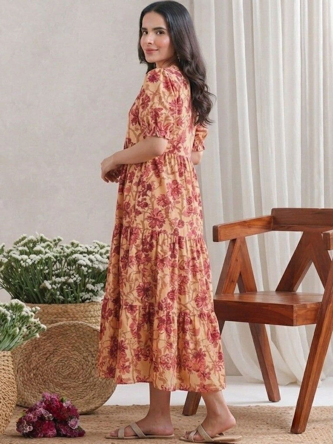 PRESHA Women Floral Printed Floral Anarkali Kurta thumbnail 3
