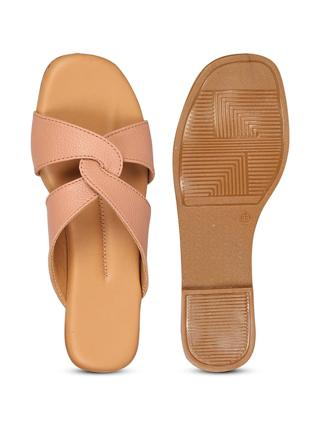 Moda Rapido Women Textured Open Toe Flats thumbnail 4