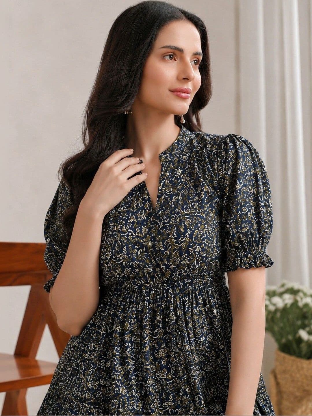 PRESHA Women Floral Printed Floral Anarkali Kurta thumbnail 2