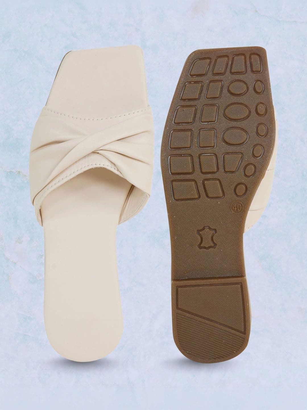 DressBerry Women Textured Open Toe Flats thumbnail 4