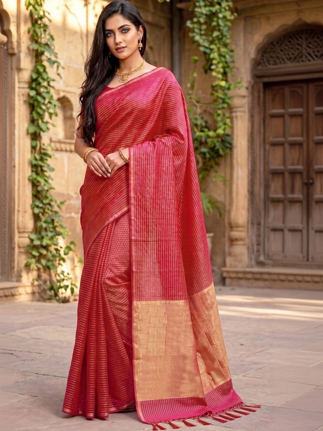 Naveera Woven Design Zari Tissue Designer Banarasi Saree - view 1