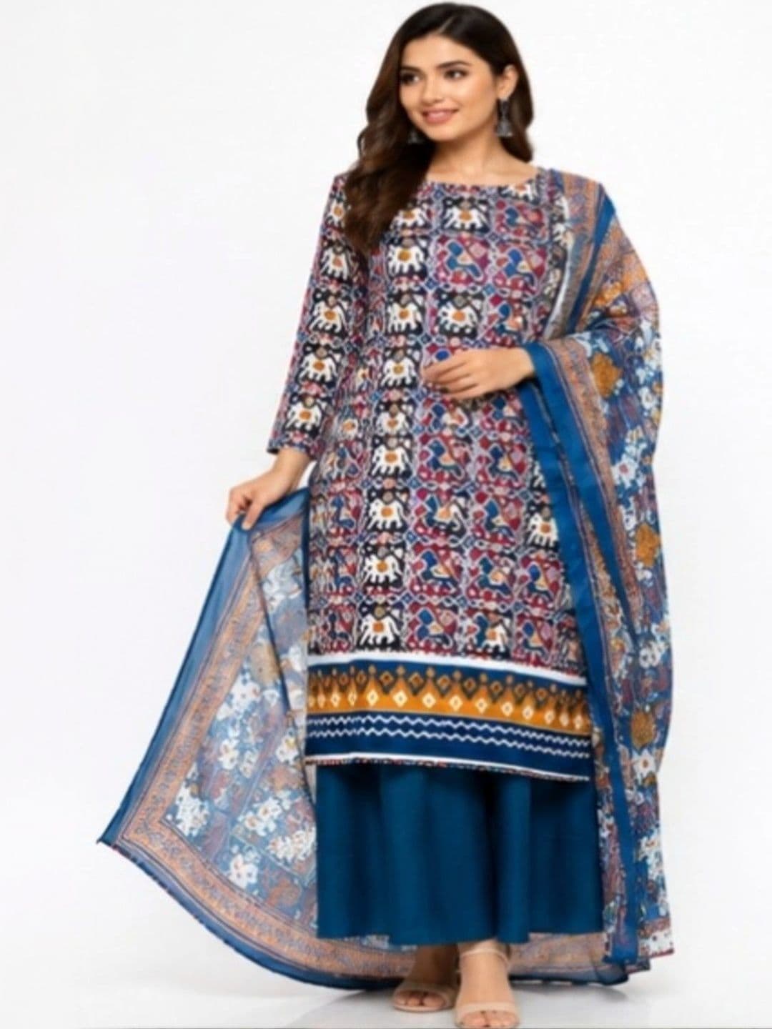 sharmaandsons Pure Cotton Unstitched Dress Material - view 1