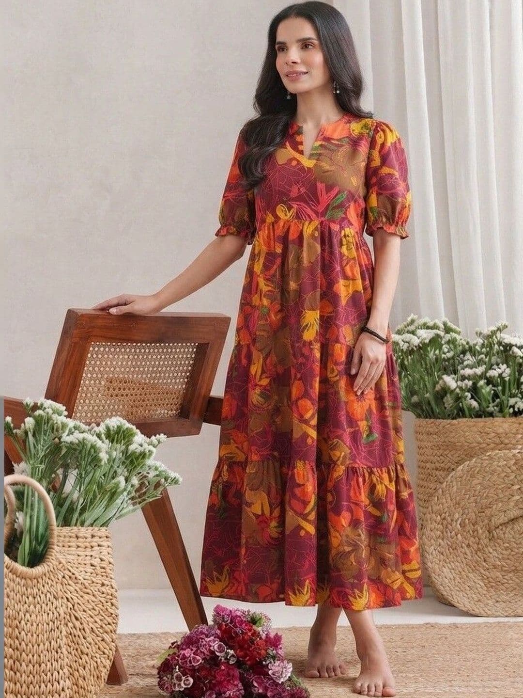 PRESHA Women Floral Printed Floral Kurta thumbnail 3