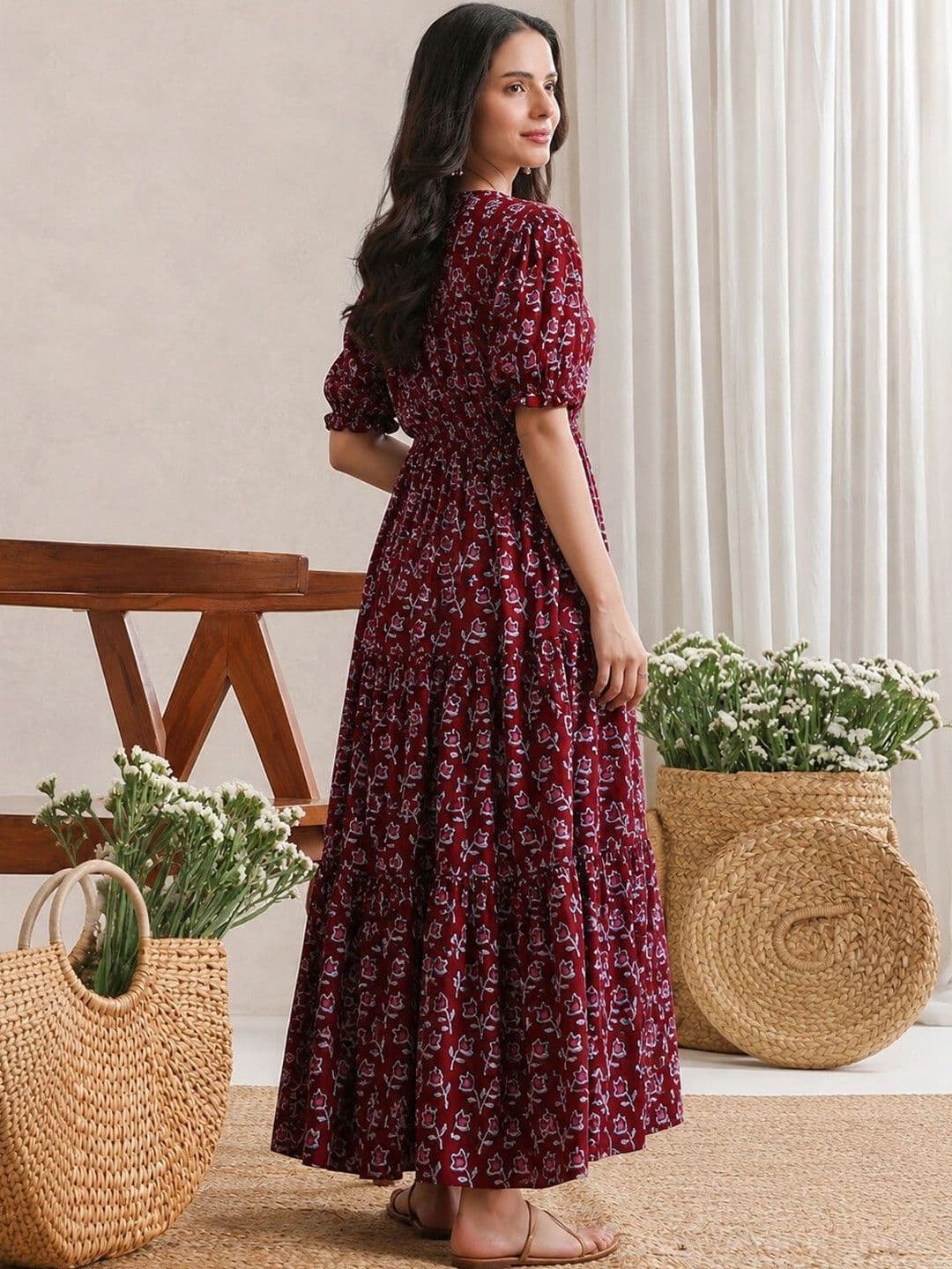 PRESHA Women Floral Printed Floral Anarkali Kurta thumbnail 2