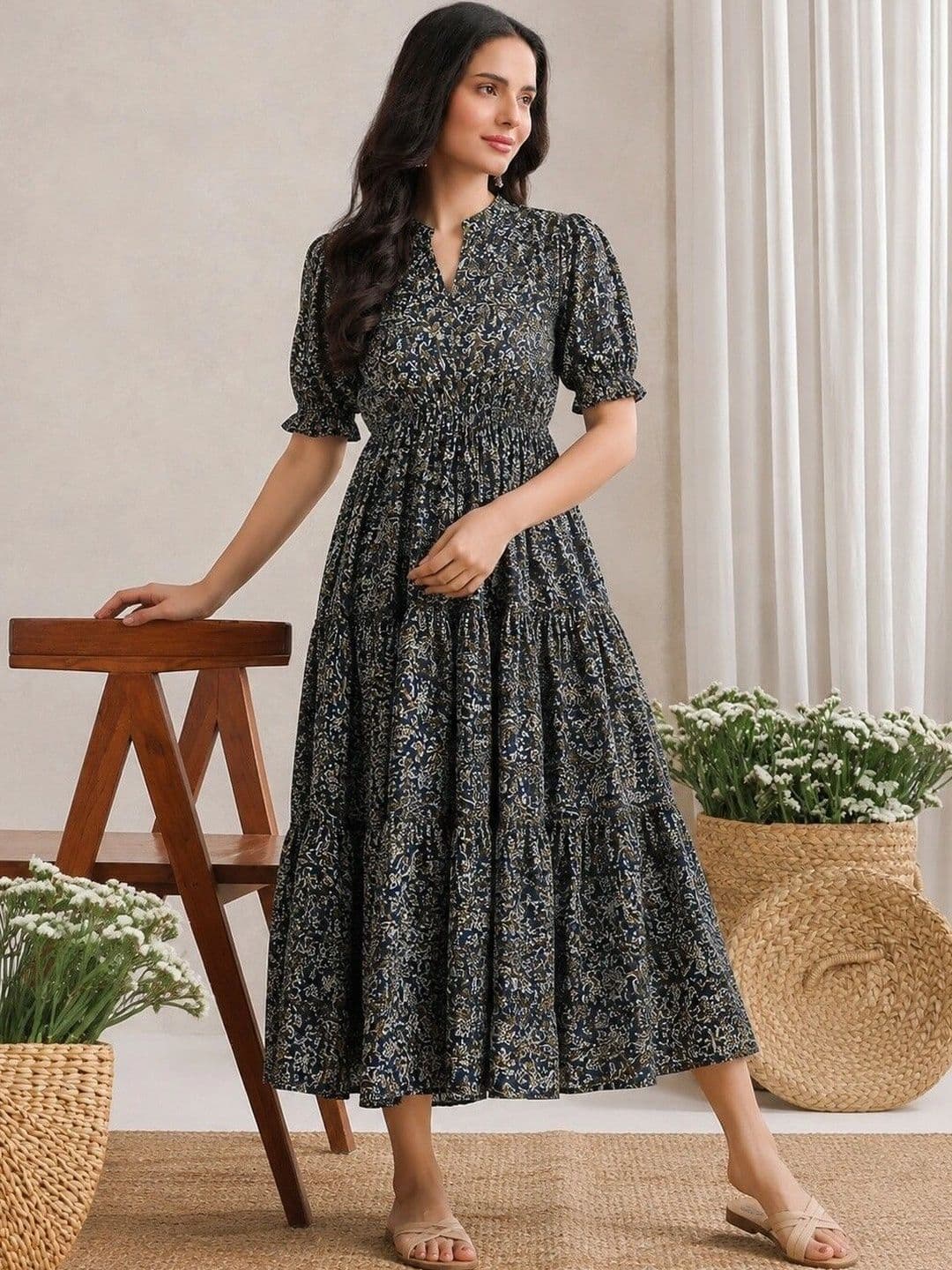 PRESHA Women Floral Printed Floral Anarkali Kurta thumbnail 3