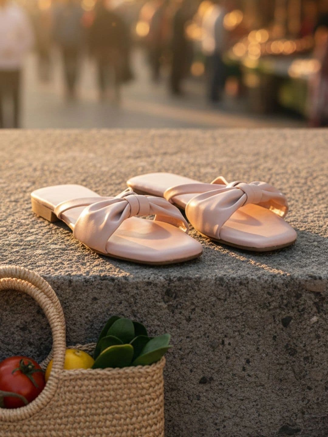 DressBerry Women Open Toe Flats with Bows thumbnail 4
