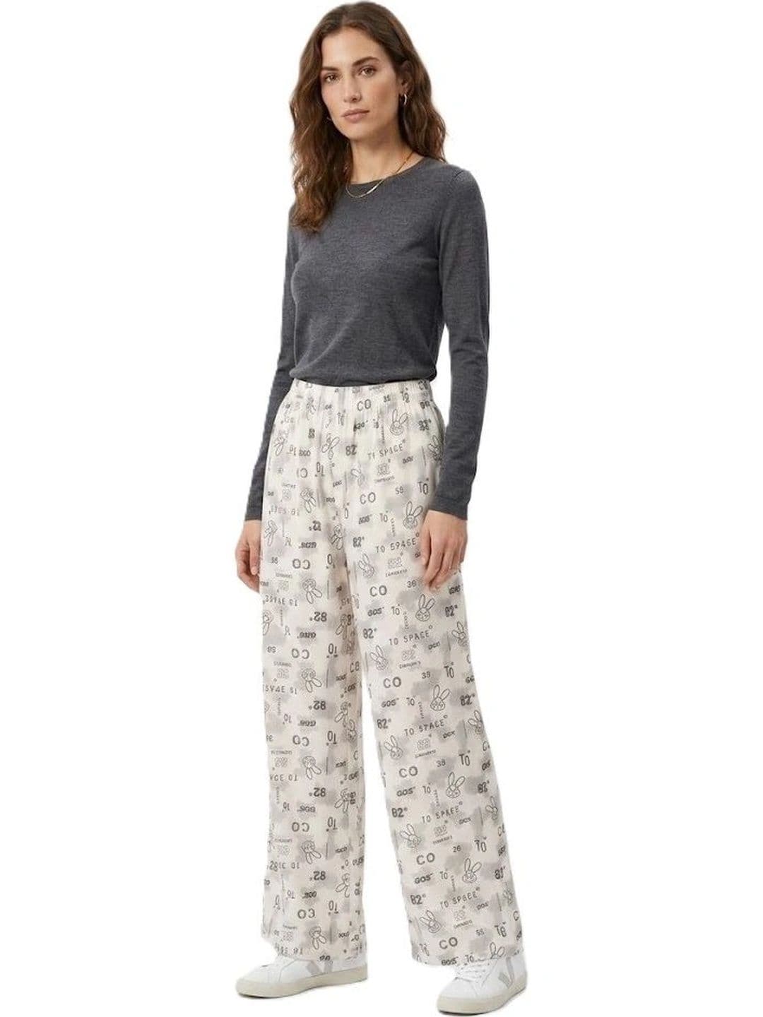 Alexvyan Women Printed Knitted Palazzos thumbnail 4