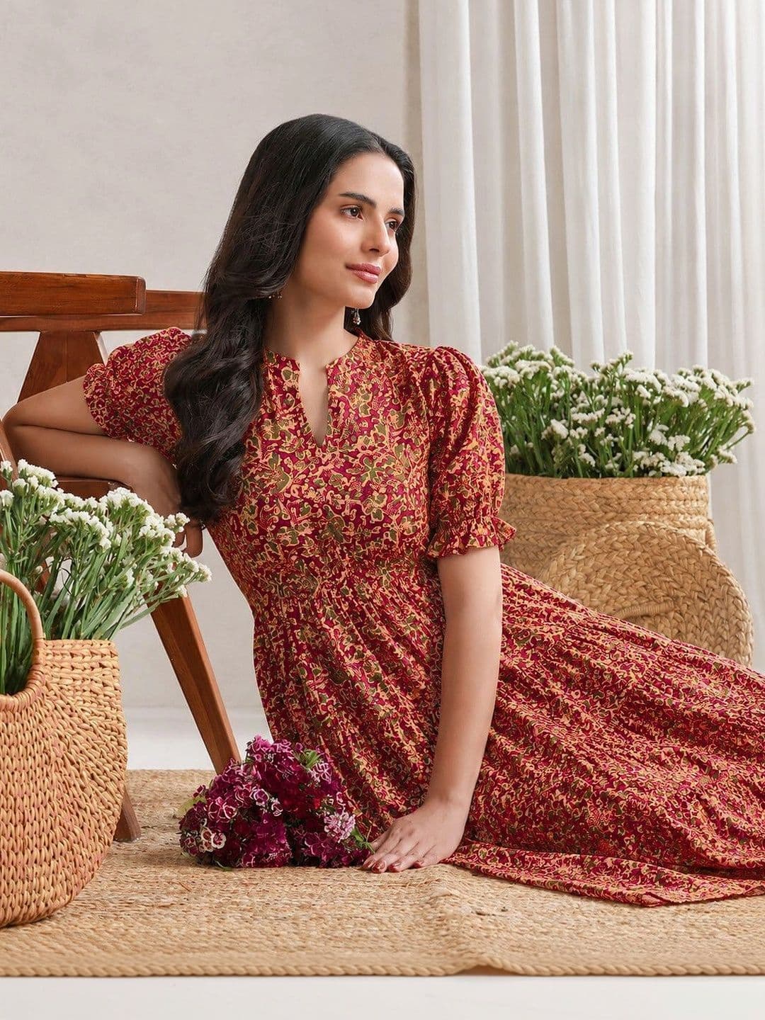 PRESHA Women Floral Printed Floral Anarkali Kurta - view 1