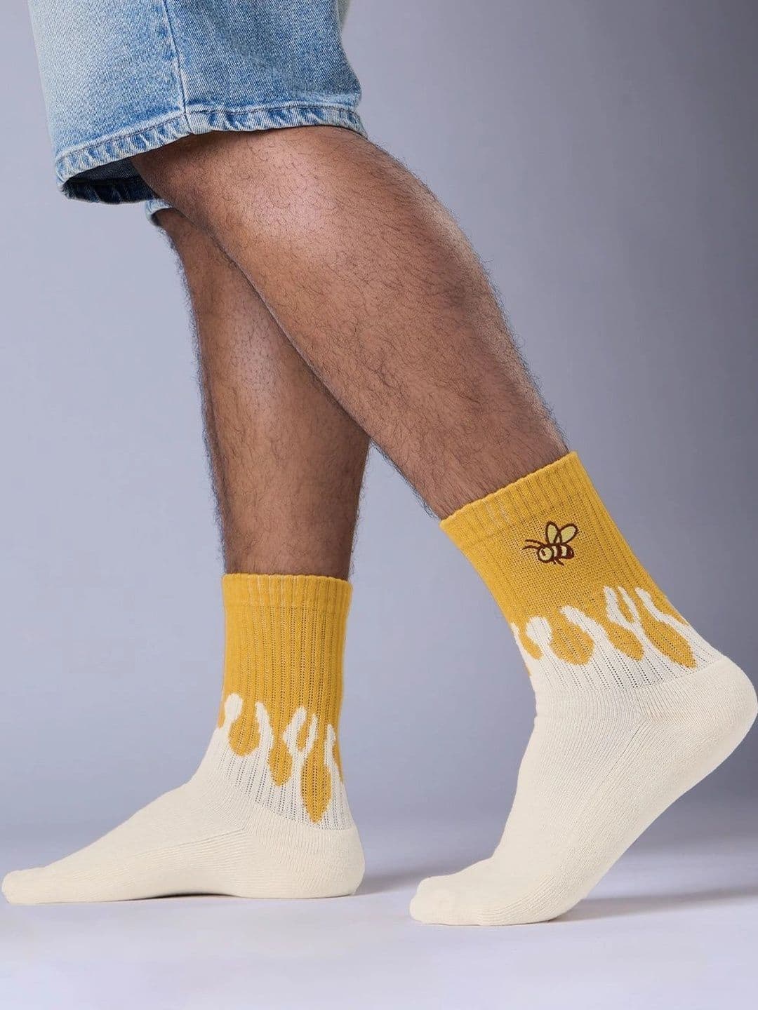 The Souled Store Unisex Cotton Blend Patterned Above Ankle Socks thumbnail 5