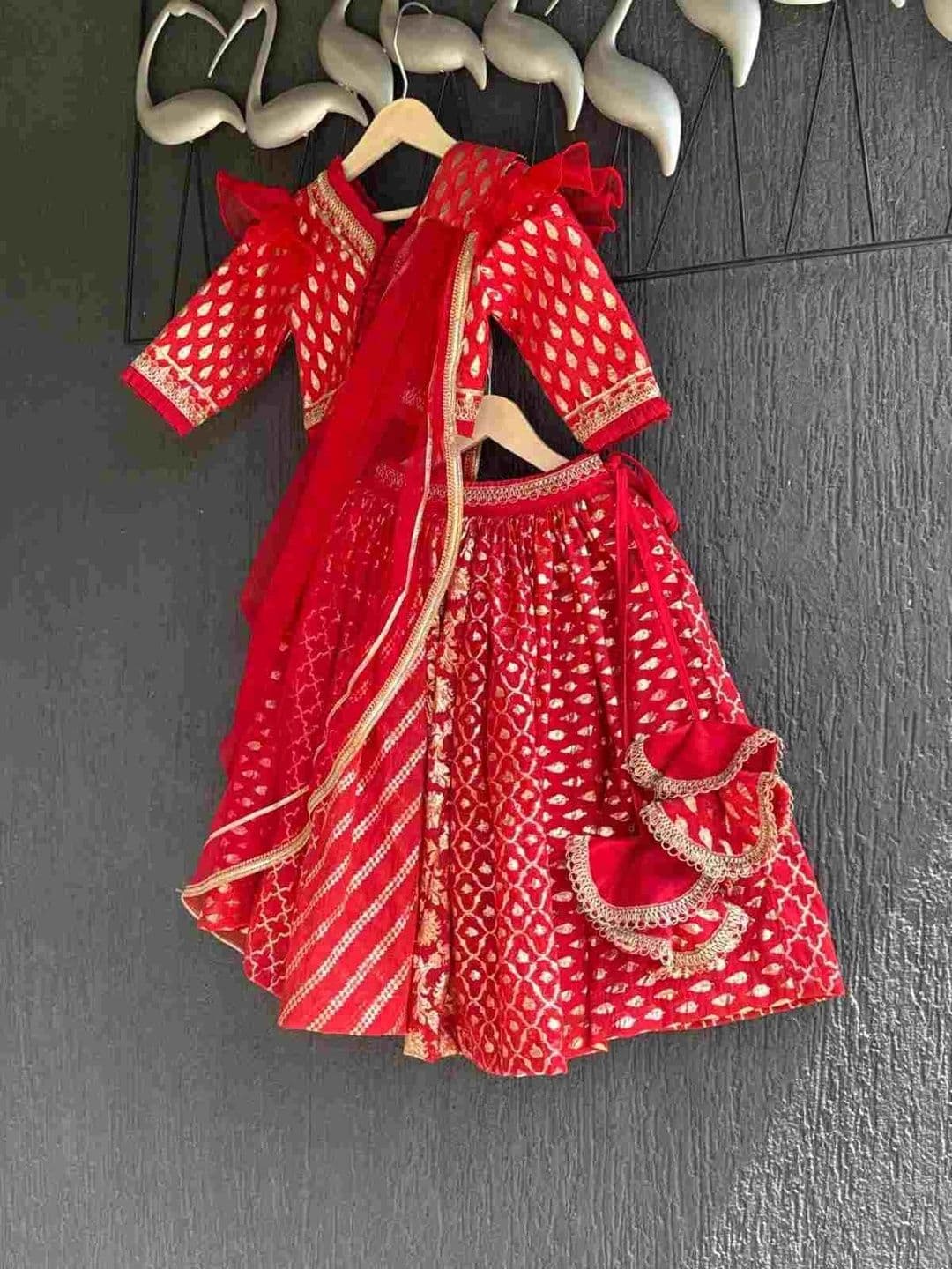 The Little Tales Girls Embellished Ready to Wear Lehenga & Blouse With Dupatta thumbnail 2
