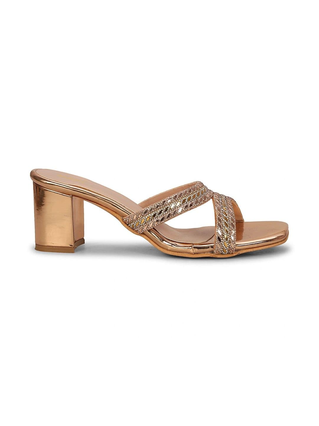 DressBerry Embellished Ethnic Block Mules thumbnail 2