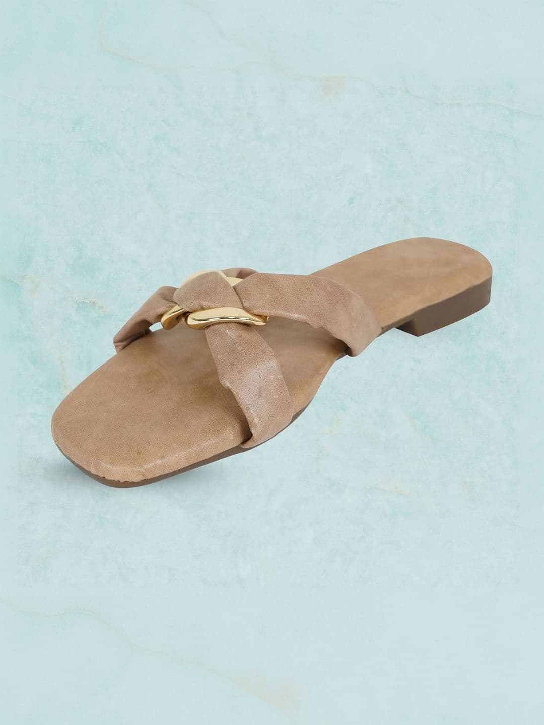 Mast & Harbour Women Open Toe Flats with Buckles thumbnail 3