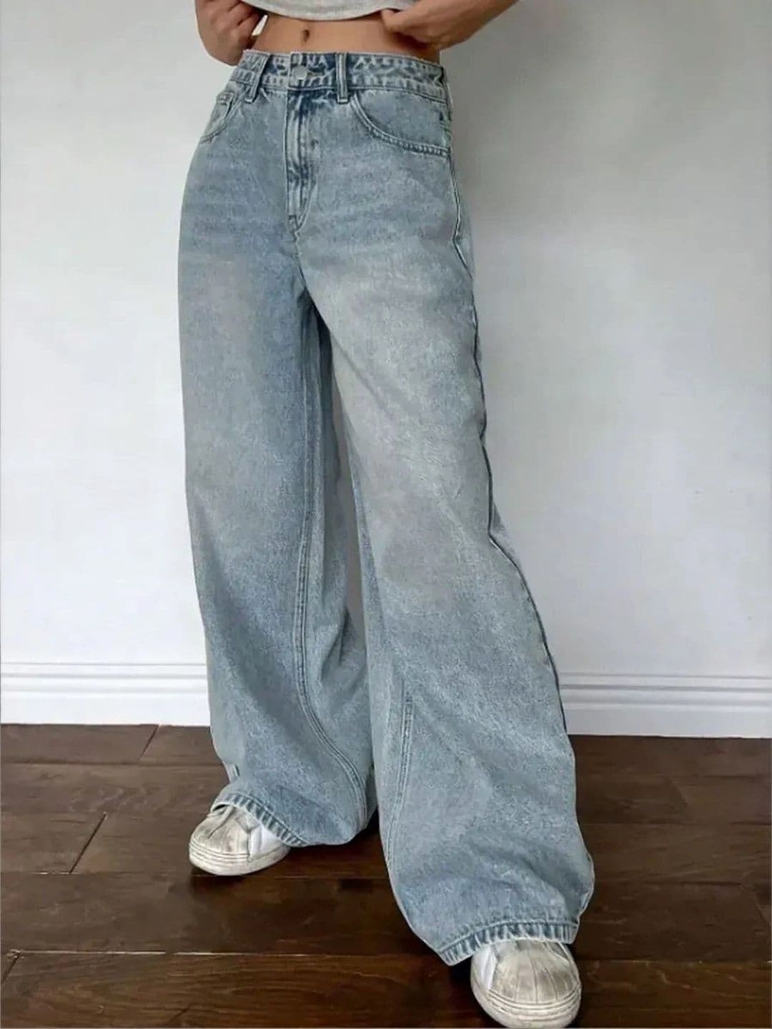 AAV2 Women Wide Leg High-Rise Stretchable Jeans thumbnail 2