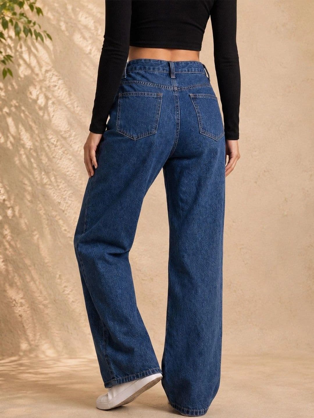 DressBerry Women Comfort Wide Leg High-Rise Light Fade Stretchable Jeans thumbnail 2