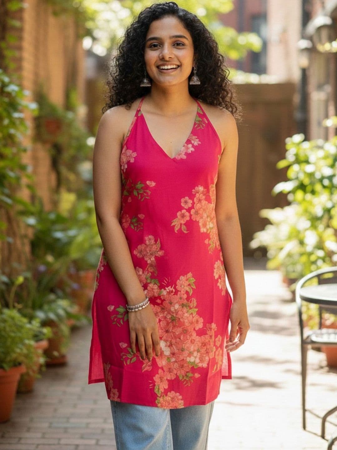 Varanga Women Floral Printed Summer Sheers Kurta thumbnail 3