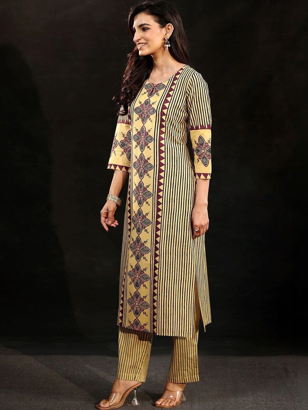 Libas Women Ethnic Motifs Printed Regular Kurta with Trousers & With Dupatta thumbnail 4