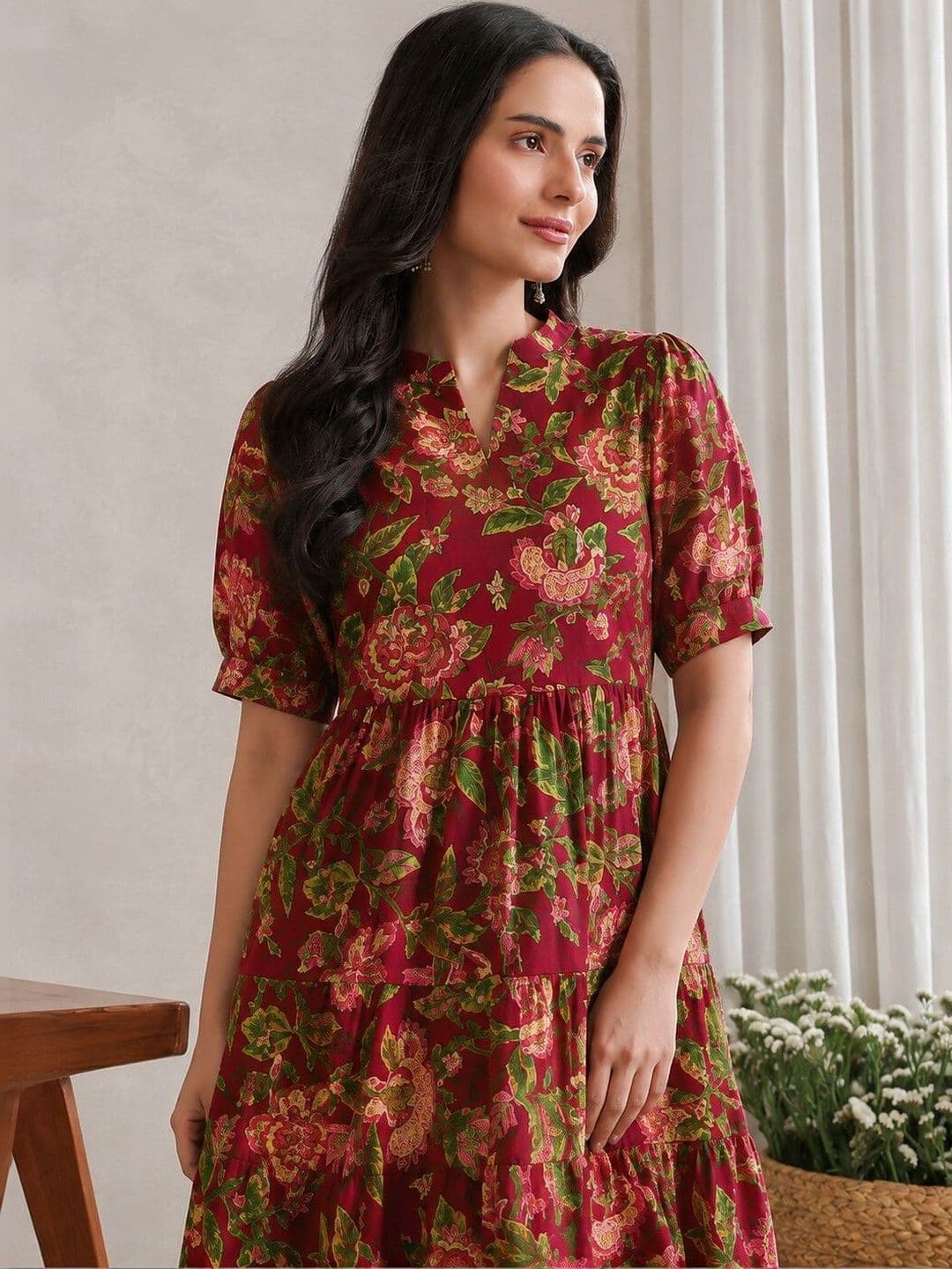 PRESHA Women Floral Printed Floral Anarkali Kurta thumbnail 6
