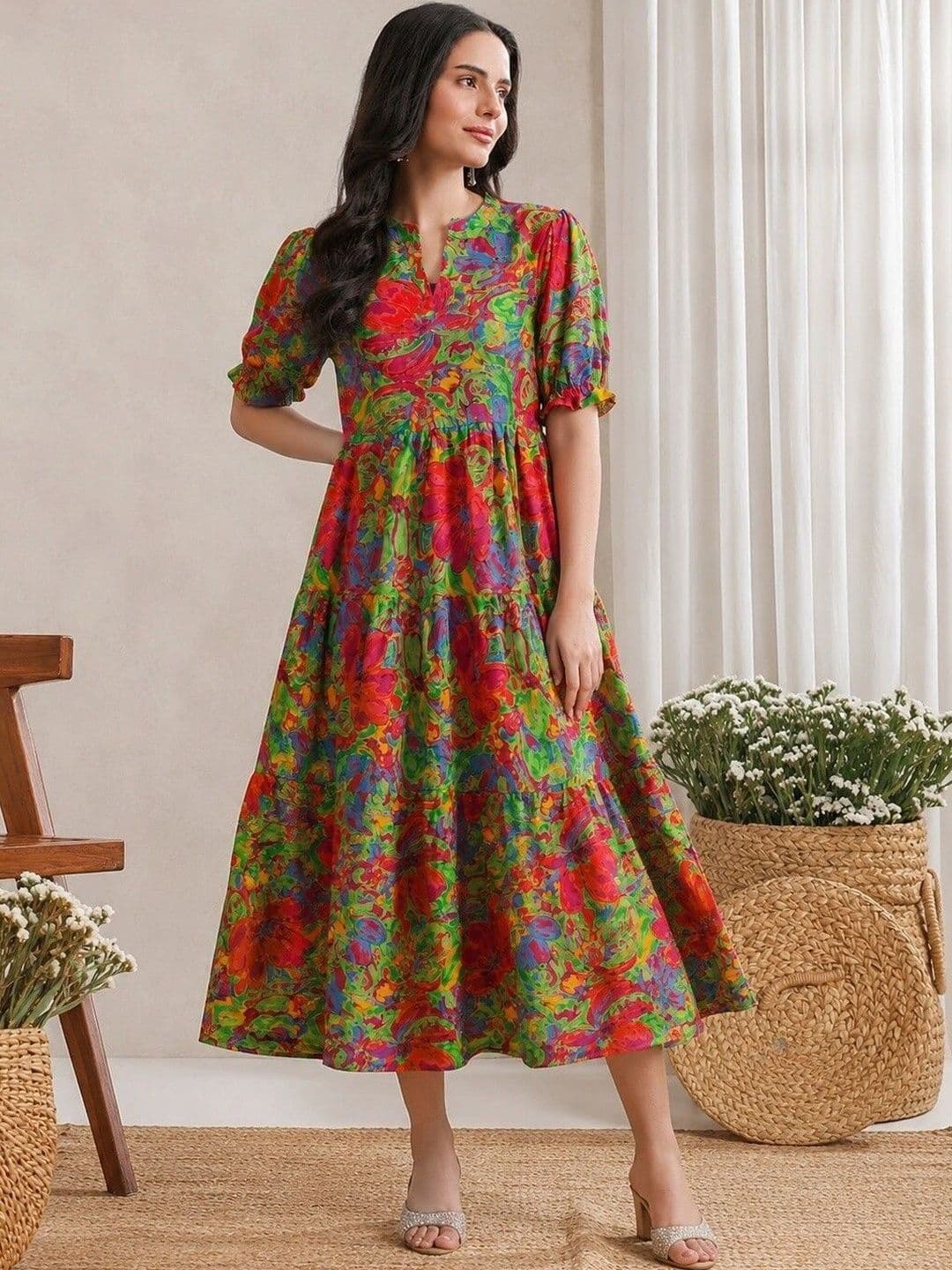 PRESHA Women Floral Printed Floral Kurta thumbnail 2