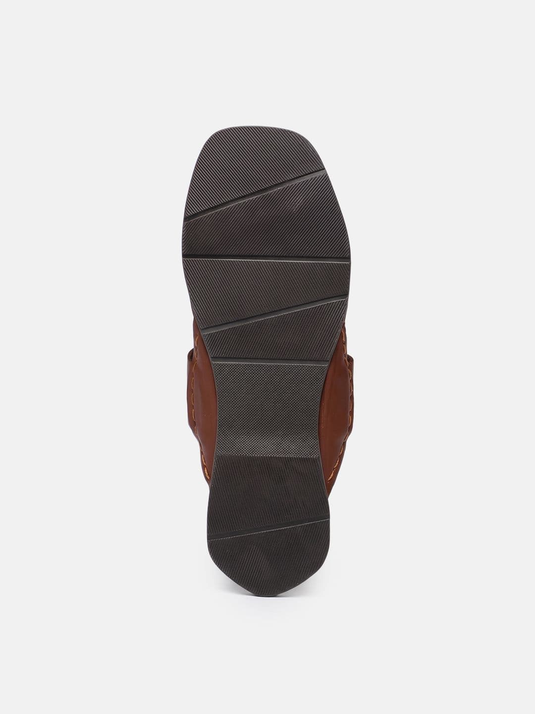 House of Pataudi Men Leather Kolhapuri Comfort Sandals thumbnail 4