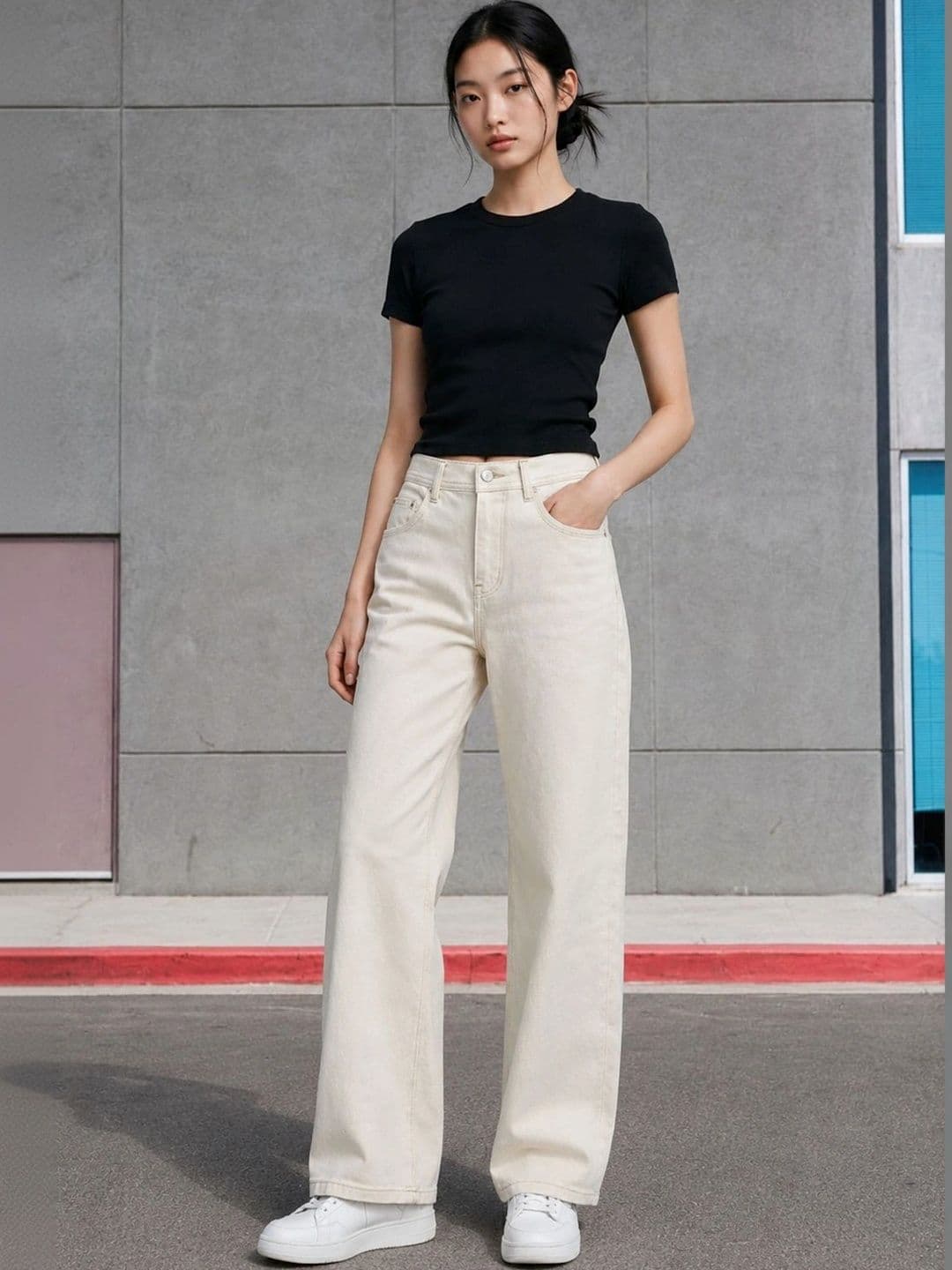 HERE&NOW Women Classic Regular Fit Mid-Rise Stretchable Jeans thumbnail 3
