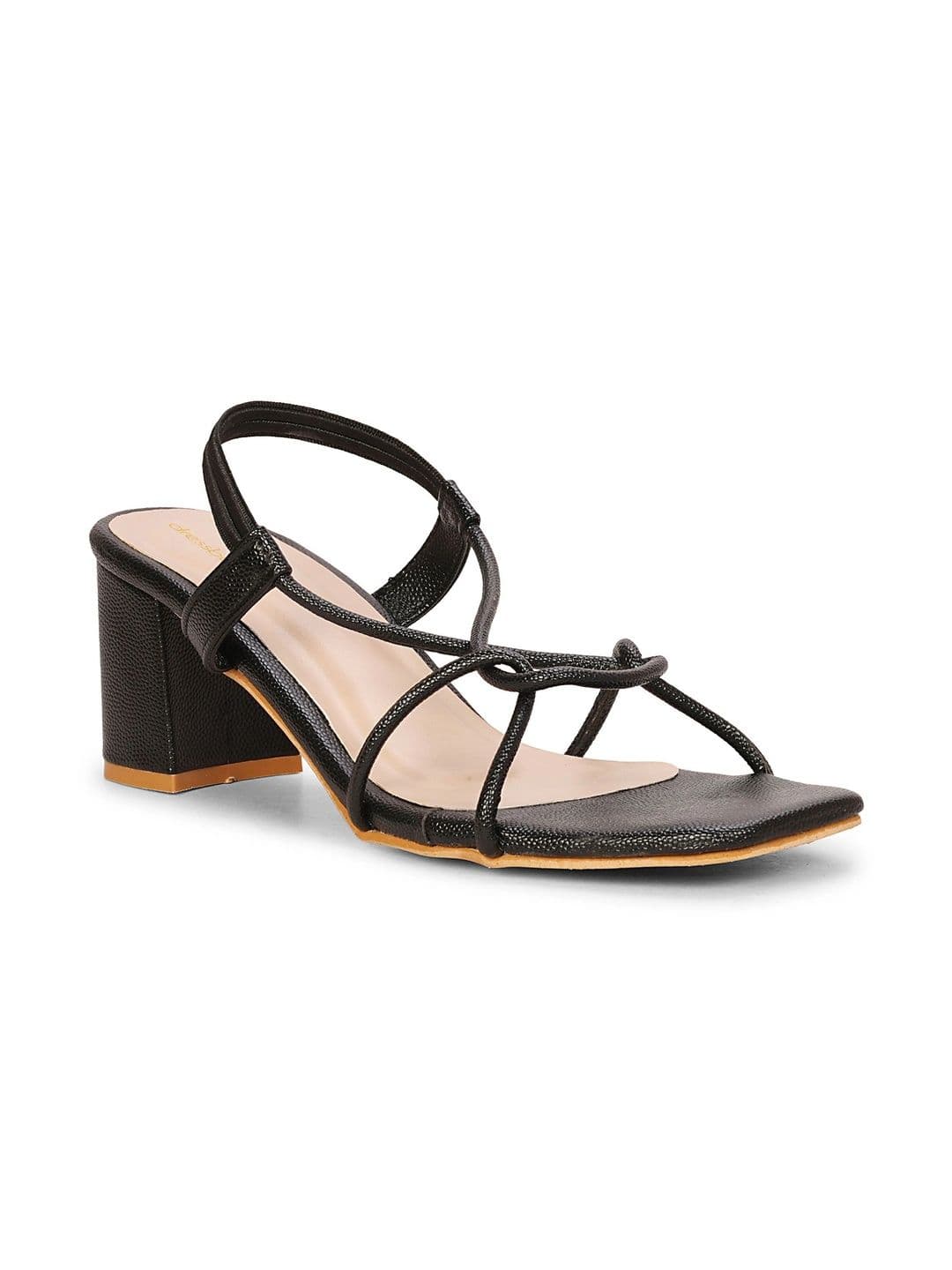 DressBerry Textured Ethnic Block Sandals thumbnail 6