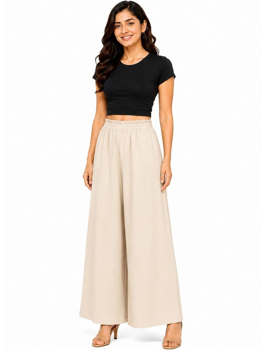 Threadbloom Women Knitted Palazzos - view 1